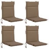 Vidaxl 4-delige hoogrug kussen gemert 4 pcs 100% polyester taupe