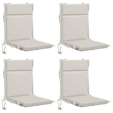 Vidaxl 4-delige hoogrug kussen gemert 4 pcs 100% polyester wit