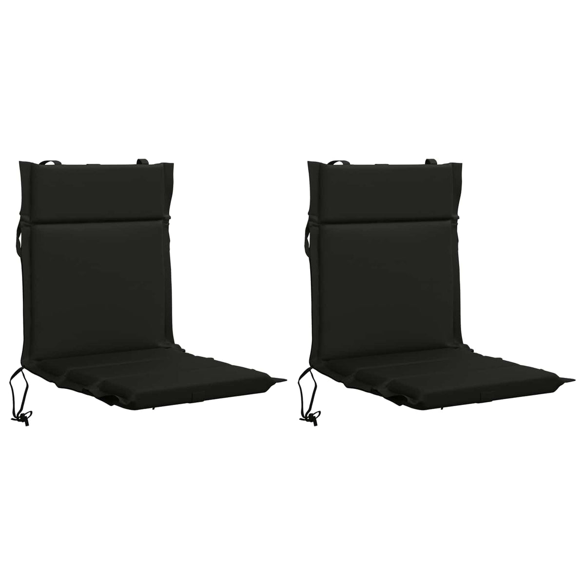 Vidaxl 2-delige hoogrug kussen gemert 2 pcs 100% polyester zwart