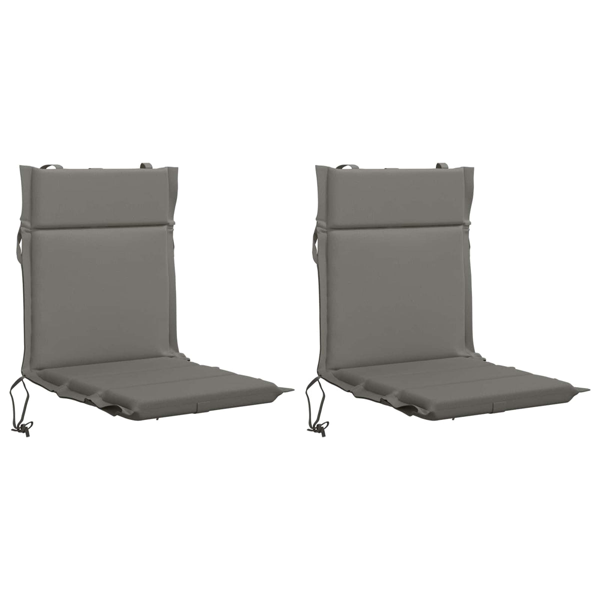 Vidaxl 2-delige hoogrug kussen gemert 2 pcs 100% polyester grijs