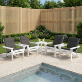 Vidaxl 4-delige hoogrug kussen gemert 4 pcs 100% polyester antraciet