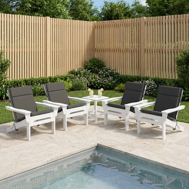 Vidaxl 4-delige hoogrug kussen gemert 4 pcs 100% polyester antraciet
