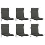 Vidaxl 6-delige hoogrug kussen gemert 6 pcs 100% polyester antraciet