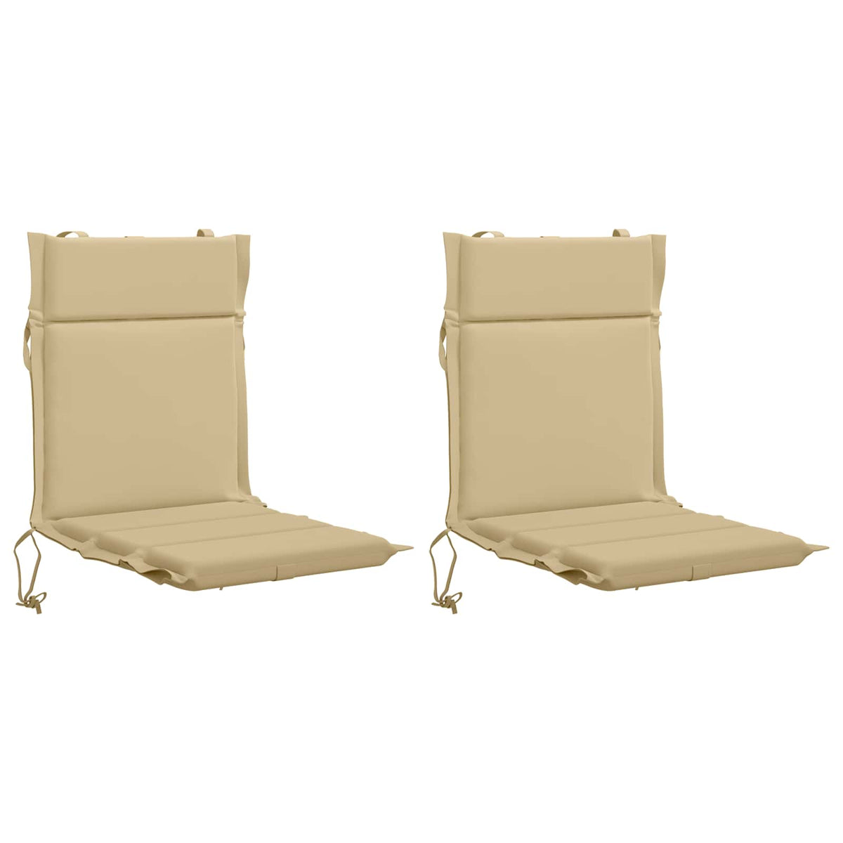 Vidaxl 2-delige hoogrug kussen gemert 2 pcs 100% polyester beige