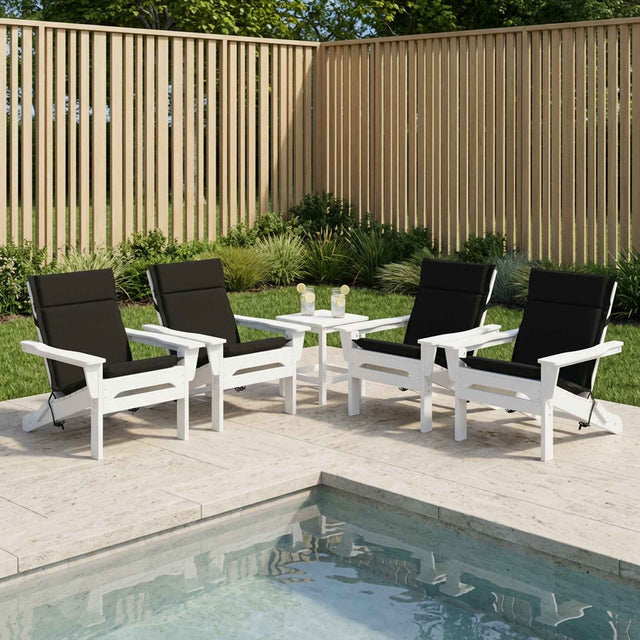 Vidaxl 4-delige hoogrug kussen gemert 4 pcs 100% polyester zwart