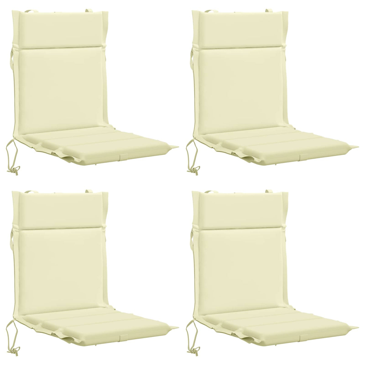 Vidaxl 4-delige hoogrug kussen gemert 4 pcs 100% polyester