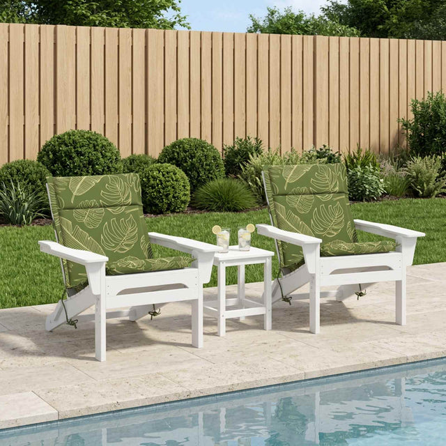 Vidaxl 2-delige hoogrug kussen gemert 2 pcs 100% polyester bladontwerp