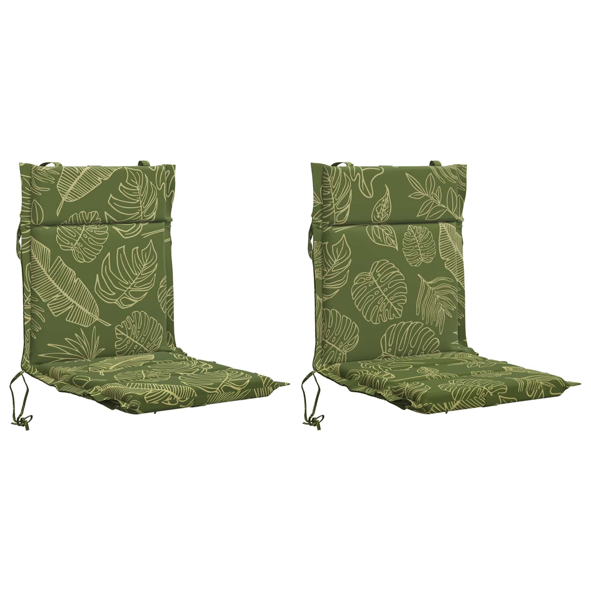 Vidaxl 2-delige hoogrug kussen gemert 2 pcs 100% polyester bladontwerp