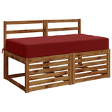 Vidaxl zitkussen soest 100% polyester wijnrood 120 x 60 x 15 cm