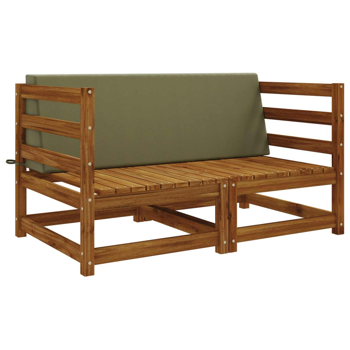 Vidaxl rugkussen soest 100% polyester olijfgroen 120 x 20 x 40 cm