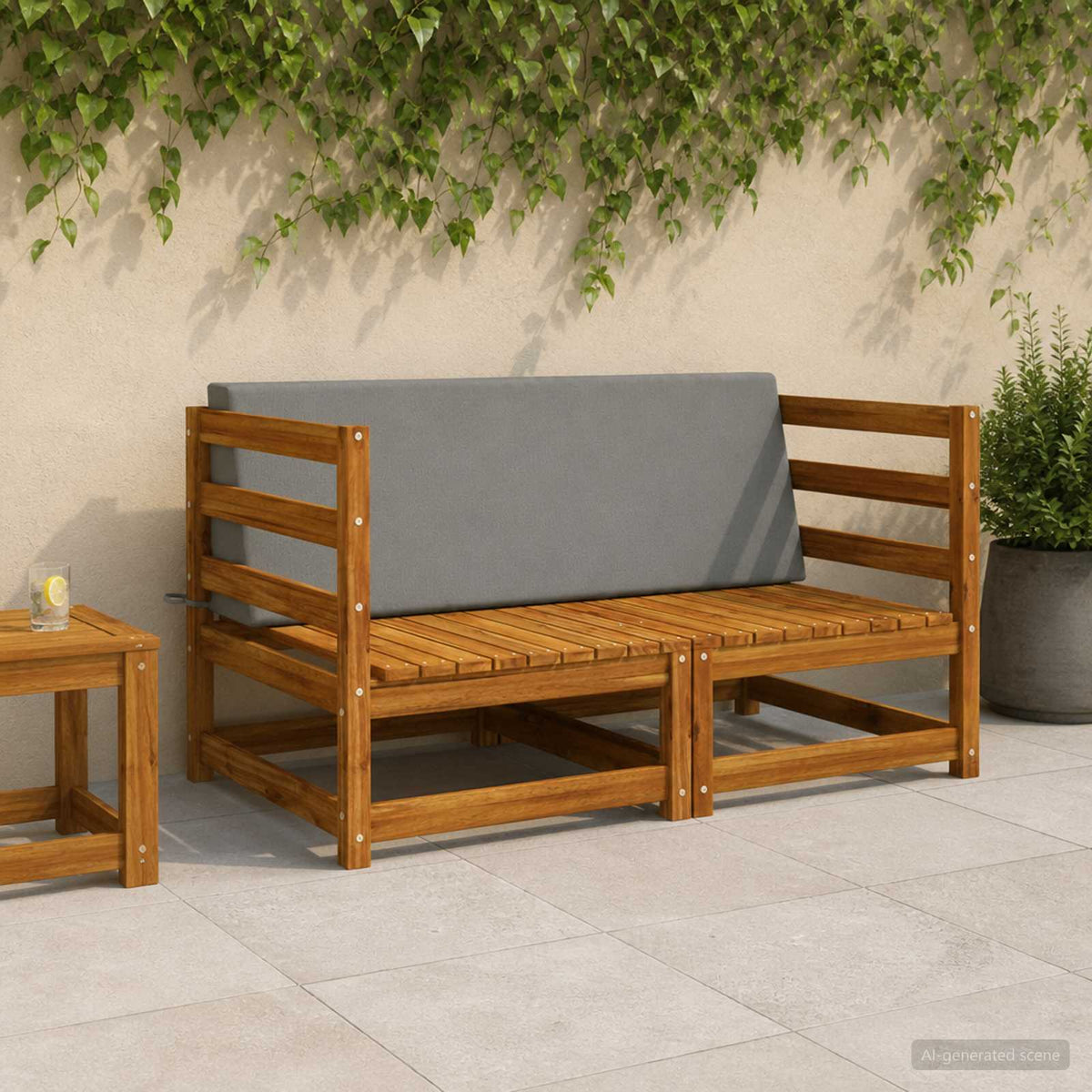 Vidaxl rugkussen soest 100% polyester grijs 120 x 20 x 40 cm