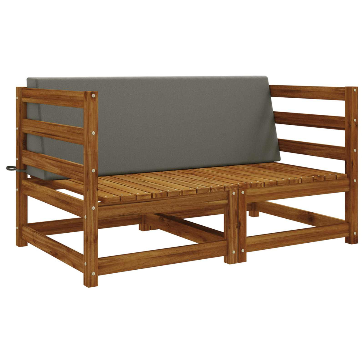 Vidaxl rugkussen soest 100% polyester grijs 120 x 20 x 40 cm