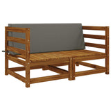 Vidaxl rugkussen soest 100% polyester grijs 120 x 20 x 40 cm
