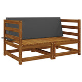 Vidaxl rugkussen soest 100% polyester antraciet 120 x 20 x 40 cm