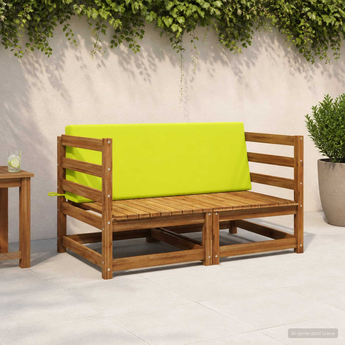 Vidaxl rugkussen soest 100% polyester heldergroen 120 x 20 x 40 cm