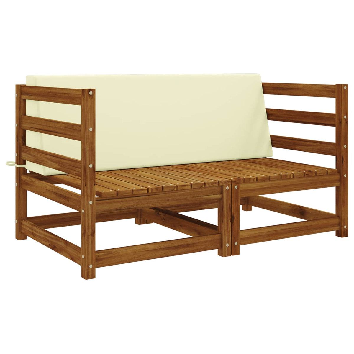 Vidaxl rugkussen soest 100% polyester crèmekleurig 120 x 20 x 40 cm