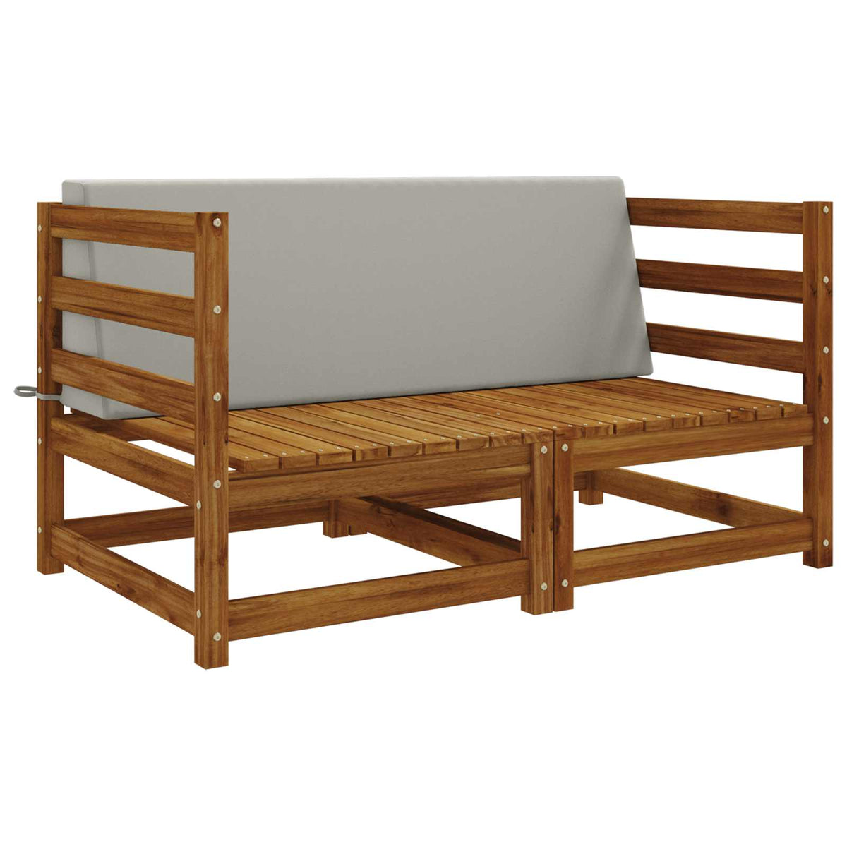 Vidaxl rugkussen soest 100% polyester grijs 120 x 20 x 40 cm