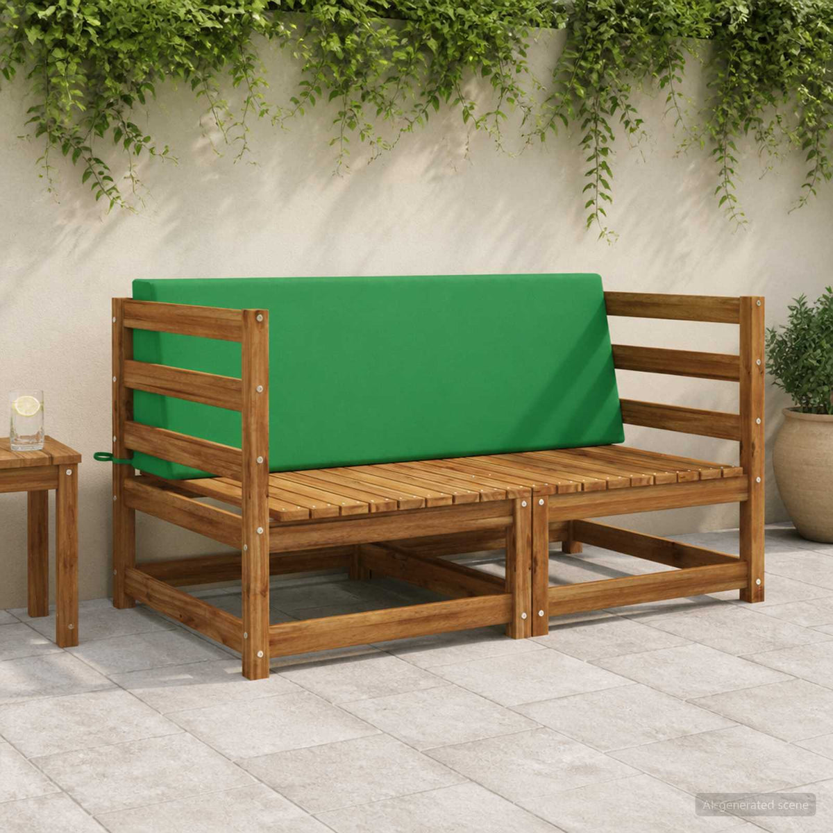 Vidaxl rugkussen soest 100% polyester groen 120 x 20 x 40 cm