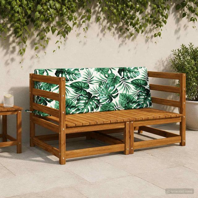 Vidaxl rugkussen soest 100% polyester bladpatroon 120 x 20 x 40 cm