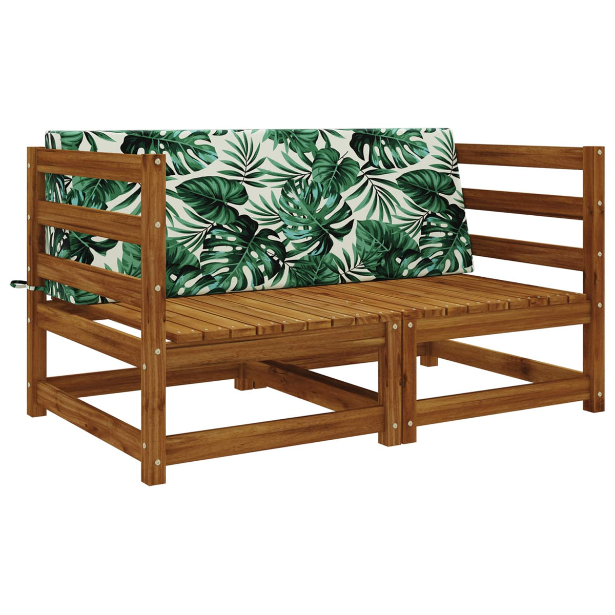 Vidaxl rugkussen soest 100% polyester bladpatroon 120 x 20 x 40 cm