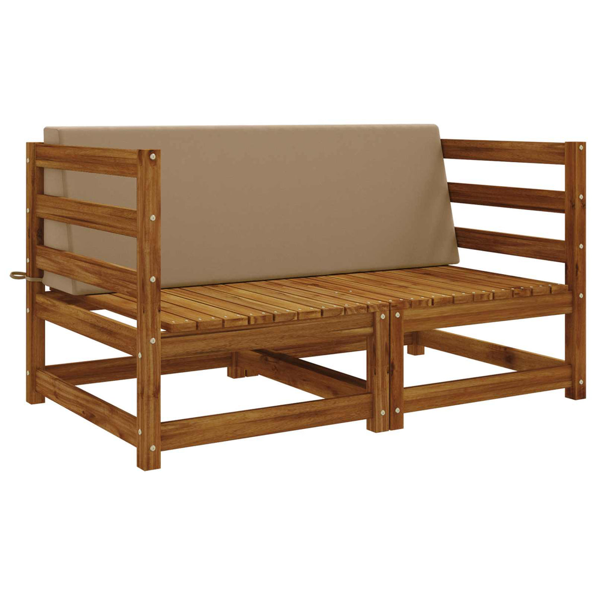 Vidaxl rugkussen soest 100% polyester taupe 120 x 20 x 40 cm