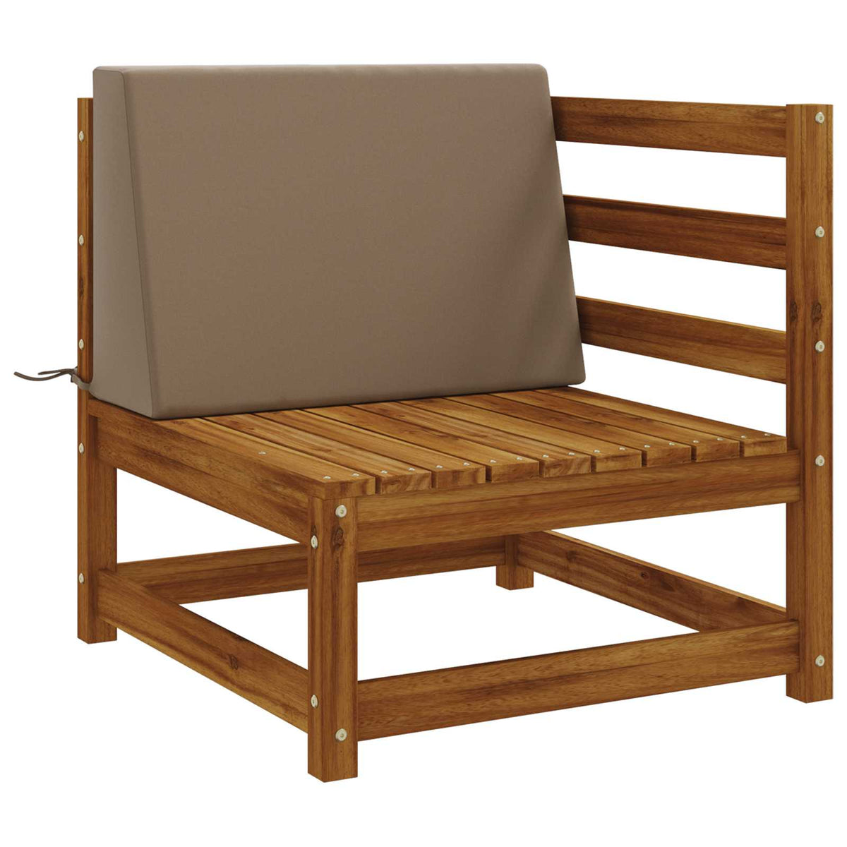 Vidaxl rugkussen soest 100% polyester taupe 60 x 20 x 40 cm