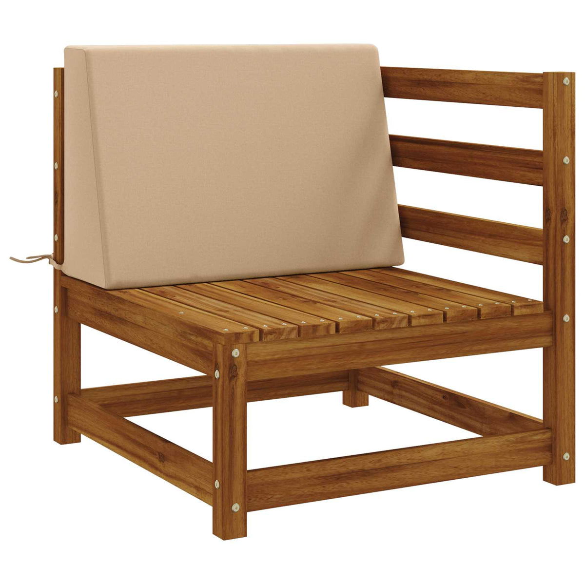 Vidaxl rugkussen soest 100% polyester zand 60 x 20 x 40 cm