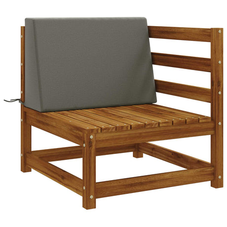 Vidaxl rugkussen soest 100% polyester grijs 60 x 20 x 40 cm