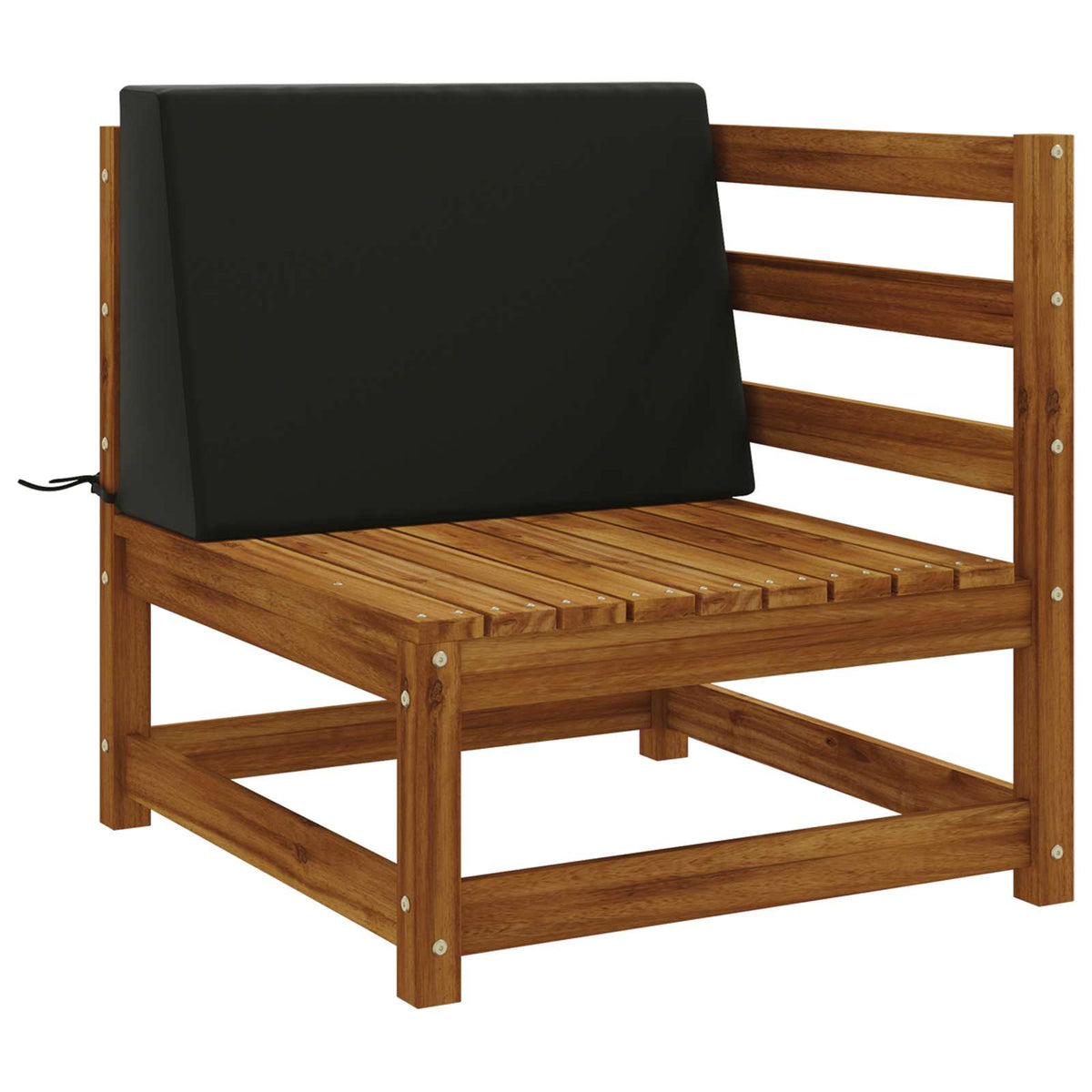 Vidaxl rugkussen soest 100% polyester zwart 60 x 20 x 40 cm
