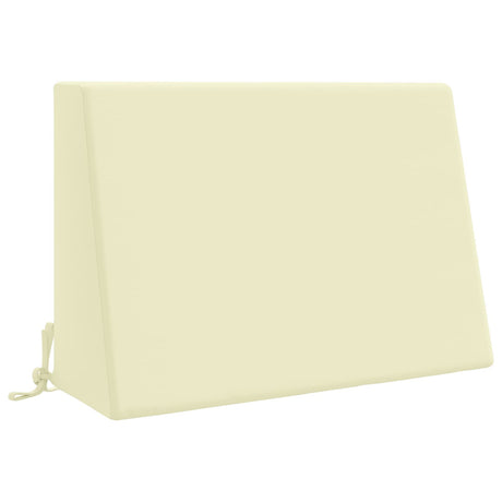 Vidaxl rugkussen soest 100% polyester crèmekleurig 60 x 20 x 40 cm