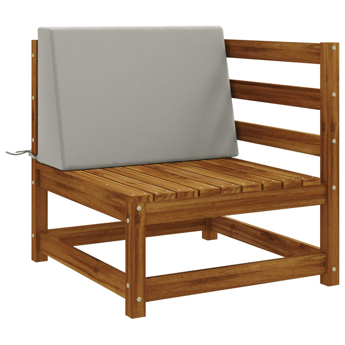 Vidaxl rugkussen soest 100% polyester grijs 60 x 20 x 40 cm