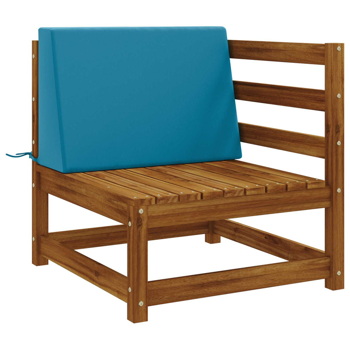 Vidaxl rugkussen soest 100% polyester lichtblauw 60 x 20 x 40 cm