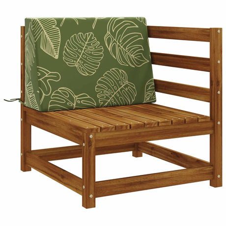 Vidaxl rugkussen soest 100% polyester bladontwerp 60 x 20 x 40 cm