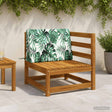 Vidaxl rugkussen soest 100% polyester bladpatroon 60 x 20 x 40 cm