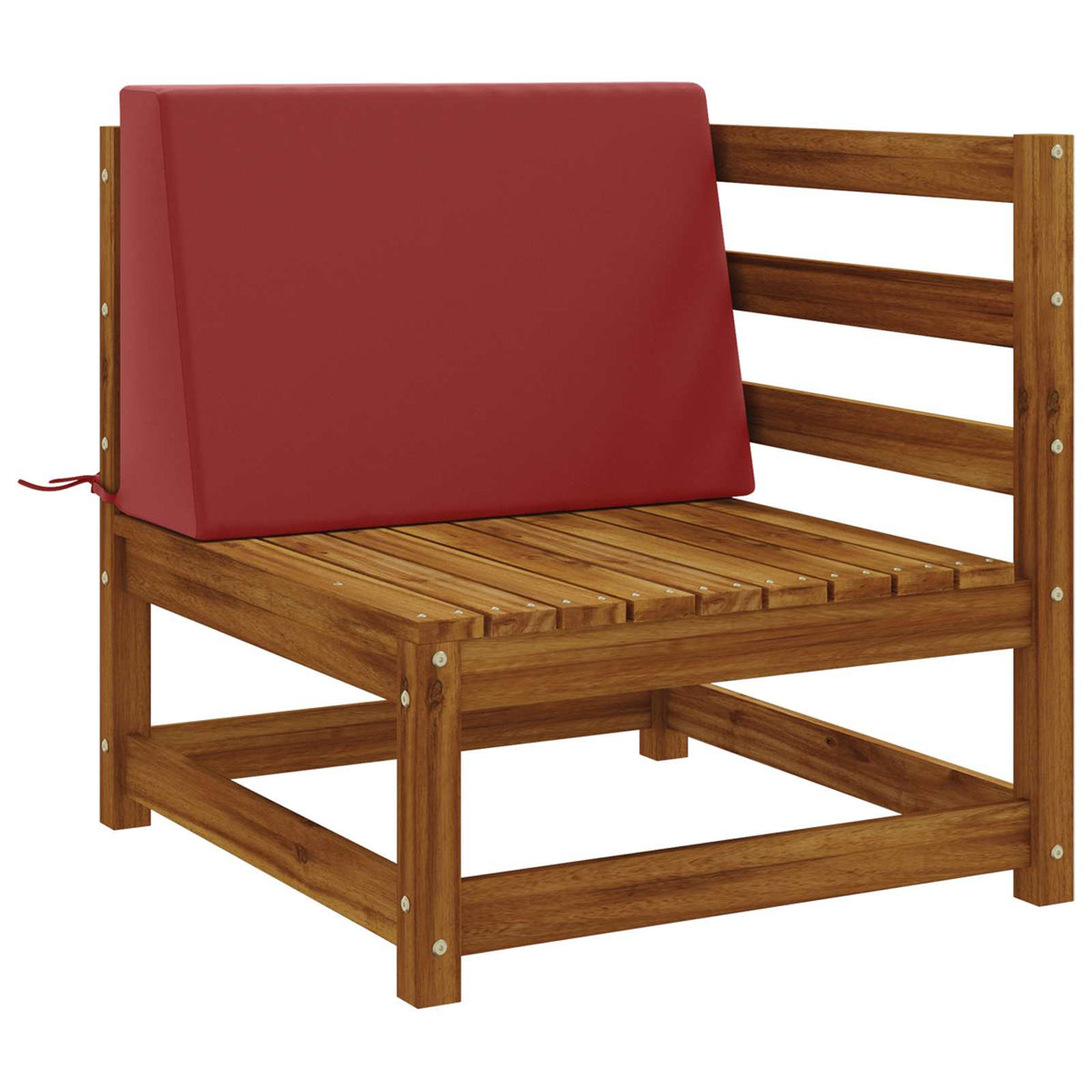 Vidaxl rugkussen soest 100% polyester wijnrood 60 x 20 x 40 cm