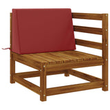 Vidaxl rugkussen soest 100% polyester wijnrood 60 x 20 x 40 cm