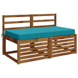 Vidaxl zitkussen soest 100% polyester turquoise 120 x 80 x 10 cm
