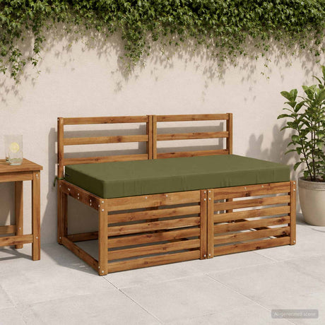 Vidaxl zitkussen soest 100% polyester olijfgroen 120 x 80 x 10 cm