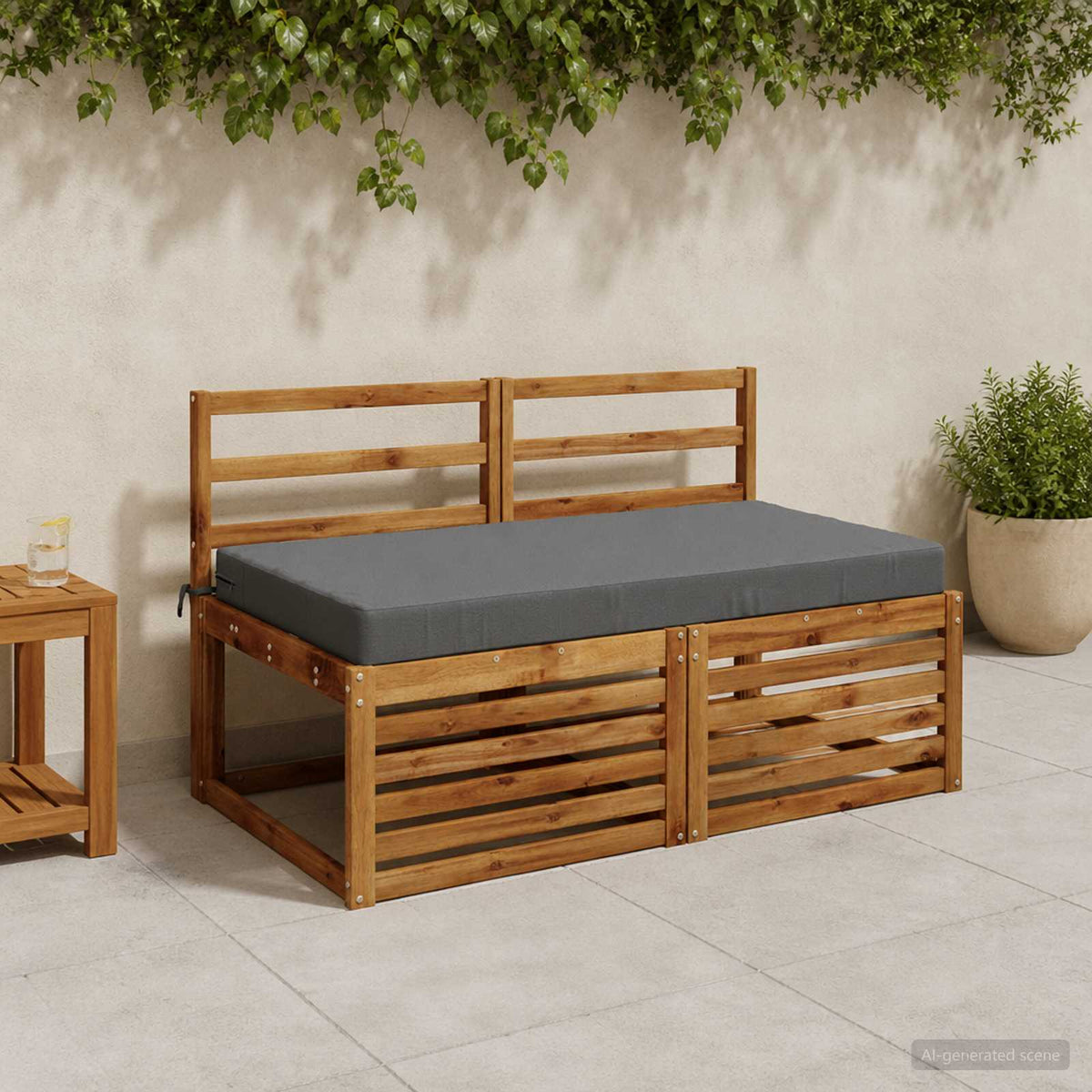 Vidaxl zitkussen soest 100% polyester grijs 120 x 80 x 10 cm