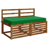 Vidaxl zitkussen soest 100% polyester groen 120 x 60 x 10 cm