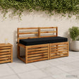 Vidaxl zitkussen soest 100% polyester zwart 120 x 40 x 10 cm