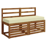 Vidaxl zitkussen soest 100% polyester crèmekleurig 120 x 40 x 10 cm
