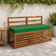 Vidaxl zitkussen soest 100% polyester groen 120 x 40 x 10 cm