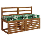 Vidaxl zitkussen soest 100% polyester bladpatroon 120 x 40 x 10 cm