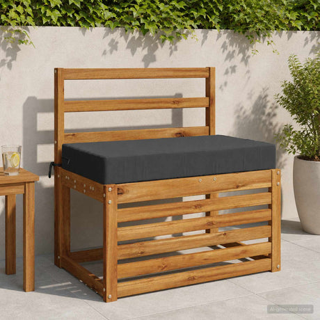 Vidaxl rugkussen soest 100% polyester antraciet 70 x 40 x 10 cm
