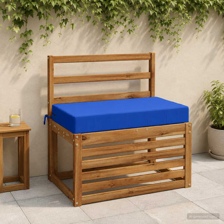 Vidaxl rugkussen soest 100% polyester koninklijk blauw 70 x 40 x 10 cm