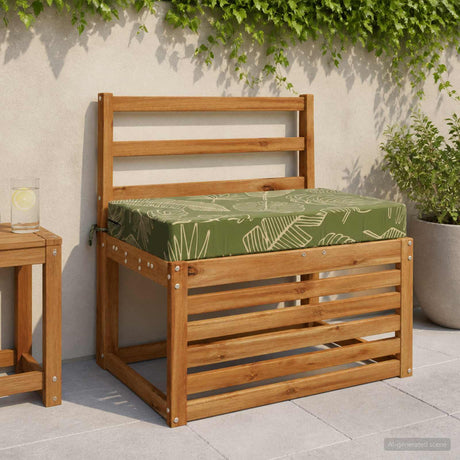 Vidaxl rugkussen soest 100% polyester bladontwerp 70 x 40 x 10 cm