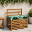 Vidaxl zitkussen soest 100% polyester bladpatroon 70 x 40 x 10 cm