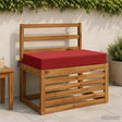 Vidaxl zitkussen soest 100% polyester wijnrood 70 x 40 x 10 cm