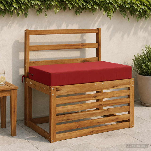 Vidaxl zitkussen soest 100% polyester wijnrood 70 x 40 x 10 cm